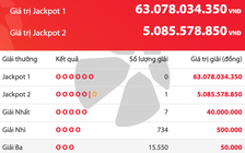 Có người trúng 5 tỉ đồng xổ số Vietlott Power 6/55, tiền độc đắc tăng 63 tỉ