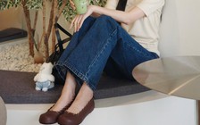 Giày búp bê đế bệt giúp nàng di chuyển linh hoạt mỗi ngày