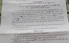 Khởi tố vụ án giao cấu có liên quan thầy giáo dạy toán ở Vĩnh Long