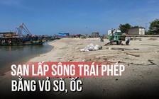 TP.HCM: Dùng cả ngàn khối vỏ sò, ốc san lấp trái phép bờ sông