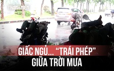 Cảnh tượng khó tin dưới gầm cầu ở TP.HCM: Người ngủ, người trú mưa sát làn xe chạy