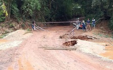 Đồng Nai: Đóng cầu tạm qua suối Mã Đà do hư hỏng nặng
