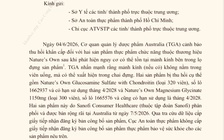 Thu hồi khẩn 2 thực phẩm chức năng thuộc thương hiệu Nature's Own