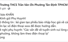Ngày đầu tuyển sinh đầu cấp, một phường trung tâm của TP.HCM phát cảnh báo lừa đảo