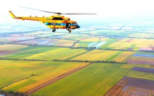 Cánh đồng lúa miền Tây tuyệt đẹp nhìn từ trực thăng quân sự