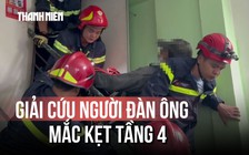 TP.HCM: 'Nghẹt thở' giải cứu người đàn ông kẹt trên tầng 4 sau tai nạn lao động