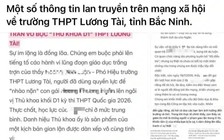 Bắc Ninh: Xác minh thông tin tố giám thị làm bài hộ con gái hiệu phó