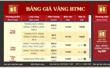 Một công ty công khai giá thu mua thương hiệu vàng khác