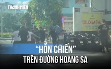 Náo loạn nhóm người đánh nhau trên đường, nghi do mâu thuẫn