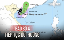 Bão số 4 đổi hướng, tiếp tục gây biển động mạnh trên vịnh Bắc bộ