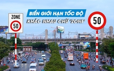 Chú ý điều gì khi gặp hai biển báo tốc độ khác nhau có chữ 'ZONE'?