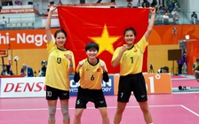 Bộ trưởng Lâm Thị Phương Thanh chúc mừng đội tuyển cầu mây giành HCV ASIAD