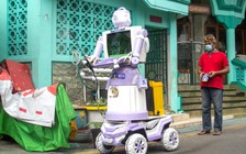 Robot từ rác tái chế giúp chống dịch Covid-19 tại Indonesia