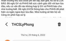 Mạo danh nhà trường gửi tin nhắn thông báo phụ huynh học sinh đóng tiền