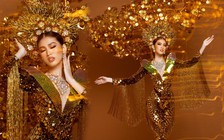 Á hậu Ngọc Thảo mang trang phục dân tộc nặng gần 30 kg 'chinh chiến' Miss Grand International