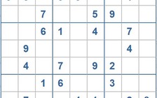 Mời các bạn thử sức với ô số Sudoku 3825 mức độ Khó