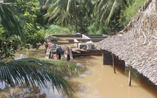 Vỡ đê tại cồn Thành Long