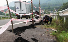 Vì sao đường dẫn lên cầu vượt cao tốc Đà Nẵng - Quảng Ngãi nứt toác?