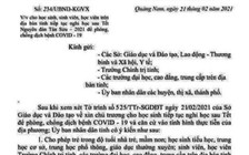 Quảng Nam: Một học sinh làm giả văn bản cho học sinh nghỉ học 1 tháng