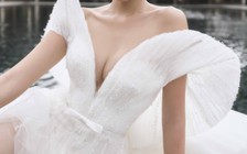 Hoa hậu Ngọc Châu quyến rũ khi mặc váy cưới