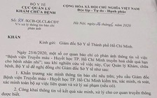 Yêu cầu TP.HCM báo cáo việc truyền thuốc hết hạn sử dụng cho bệnh nhi