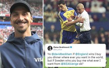 Ibrahimovic và Beckham thách đố nhau trước trận Anh - Thụy Điển