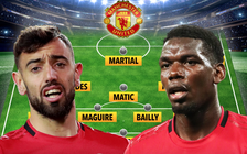 M.U - Sheffield: Lần đầu cho cuộc “hôn nhân” Pogba và Bruno Fernandes