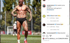 Sergio Ramos khoe cơ bắp cuồn cuộn trước giờ Real Madrid đăng quang La Liga