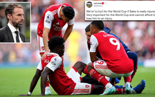 CĐV tuyển Anh sốt vó khi Bukayo Saka có khả năng vắng mặt ở World Cup 2022