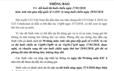Trường ĐH dời lịch thi để sinh viên xem trận chung kết U.23 Việt Nam