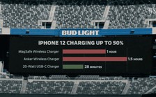 Sạc không dây 15W cho iPhone 12 chậm hơn nhiều sạc có dây 20W