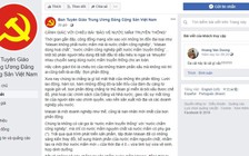 Kiến nghị xử lý nhiều trang facebook giả mạo Ban Tuyên giáo T.Ư