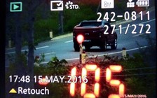 Tài xế chạy 105km/giờ, tông xe CSGT trình diện