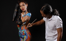 Nghệ thuật vẽ tranh trên… cơ thể