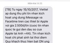 Viettel ngưng 'bao' phí kích hoạt iMessage, Facetime