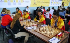 Cờ vua nữ Việt Nam chia điểm với Cuba ở vòng đấu thứ 8 Olympiad