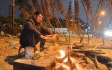 Đốt lửa, thức xuyên đêm trông đào, quất giữa giá rét 10 độ