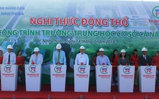 Xây dựng trường học cho con em ngư dân Cà Ná