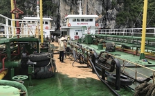 Hơn 100 người xử lý sự cố dầu tràn trên vịnh Hạ Long