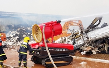 Lực lượng cứu hỏa Trung Quốc đưa robot sang Việt Nam chữa cháy tại khu công nghiệp