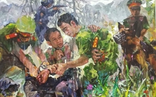 Họa sĩ Hồ Huy Hùng gây ấn tượng với 'Cơn mưa trắng'