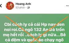 Bị phạt 10 triệu đồng vì đưa thông tin cả ngõ trốn cách ly