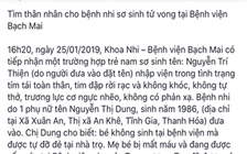 Tìm người thân cho bệnh nhi sơ sinh tử vong tại bệnh viện