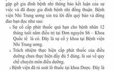 Điều dưỡng Bệnh viện Nhi T.Ư cấp thuốc trị viêm phổi quá hạn cho bệnh nhi