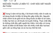 Cảnh báo thuốc lá điện tử chứa chất gây nghiện