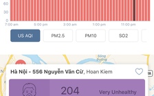 Sáng nay, một điểm tại Hà Nội ô nhiễm không khí ở mức nguy hại
