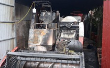 Điều tra nghi án kẻ gian đốt máy gặt của gia đình trưởng thôn