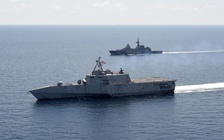 Tàu chiến Mỹ, Singapore tập trận 2 ngày trên Biển Đông