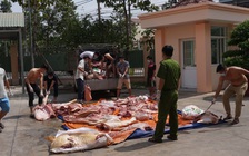 Công an mật phục bắt thịt heo bẩn