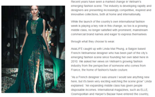 Nhà thiết kế Đức Vincie được giới thiệu trên tạp chí châu Á